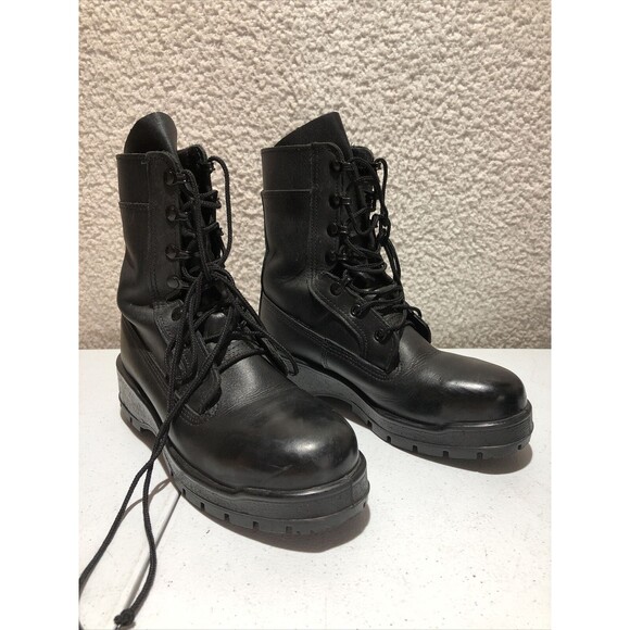 Black Leather TACTICAL Boot Vibram Steel Toe Men\'s Size 6.5W main image 8